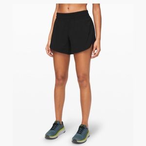 Black Lululemon size 12 track that short 5”